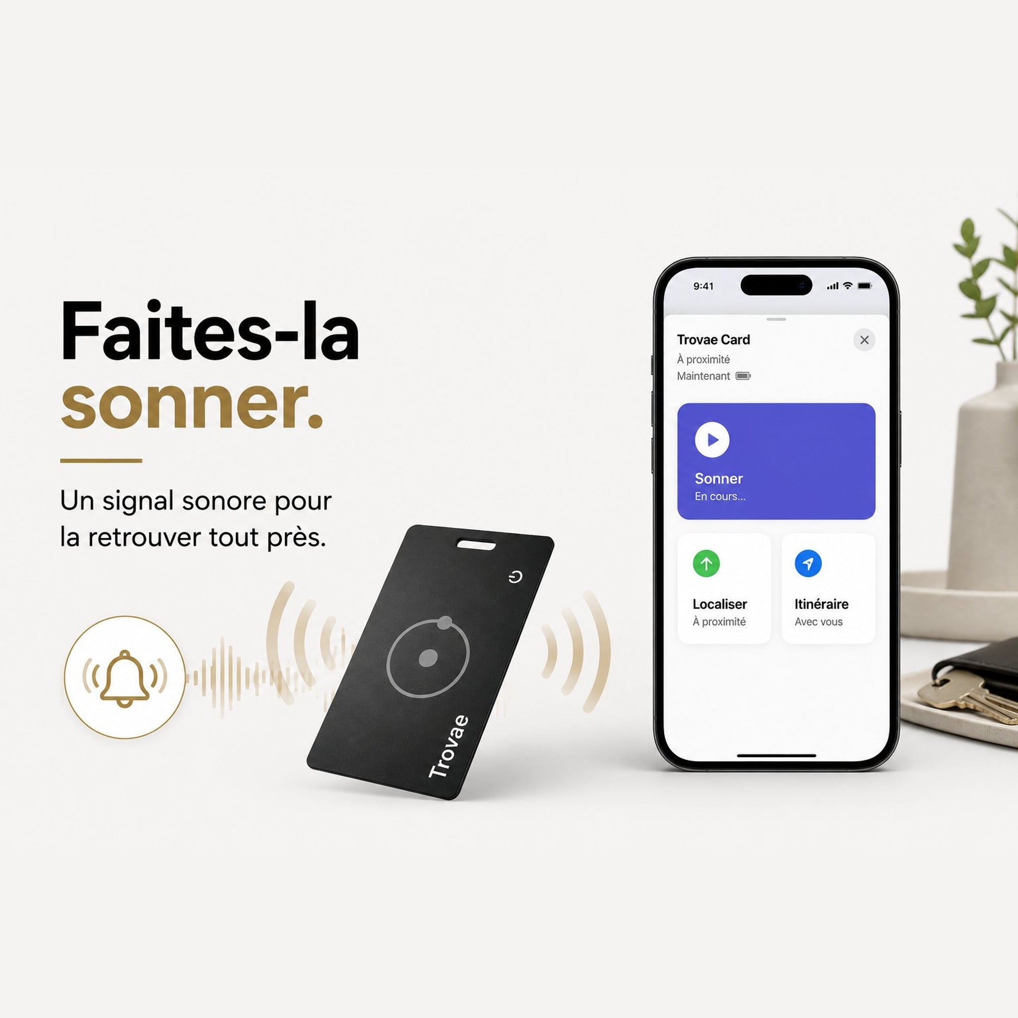 Carte traceur Bluetooth pour portefeuille – Trovae One